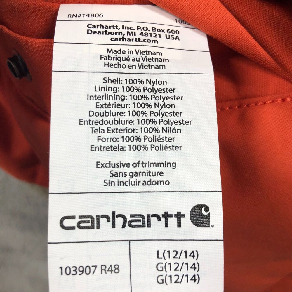 Carhartt Sherpa Lined Utility Vest Womens Orange Size Large 12/14 Reversible - Picture 3 of 10